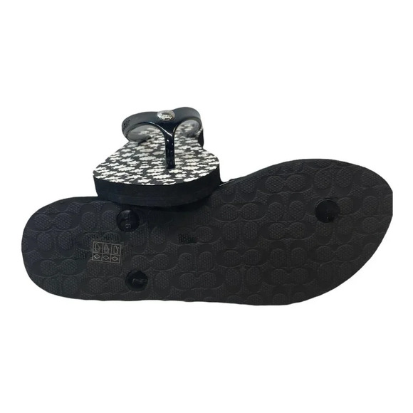Coach Black‎ and White Flip Flops - Picture 3 of 4